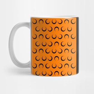 Happy Halloween Orange Moon Pattern Mug